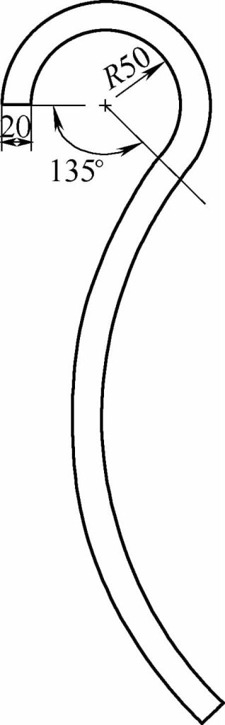 Рисунок 3-76 Результаты гибки прямоугольной трубы