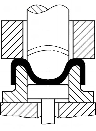 Figura 4-15 Dibujo inverso de un componente esférico