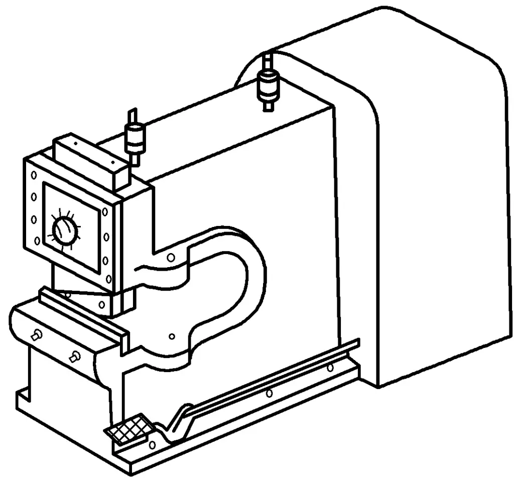 Figura 3-46 Cizalla oblicua de entrada transversal