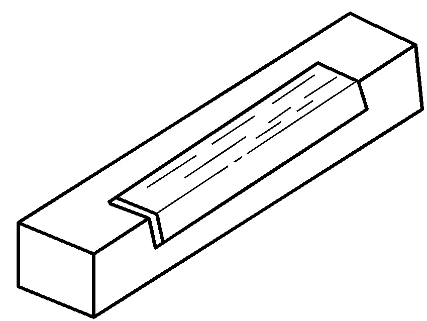 Figura 4-2 Dobragem com ferro quadrado
