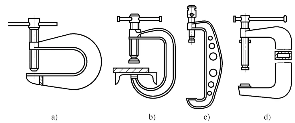 Figura 5-36 Struttura del morsetto a spirale a forma di arco