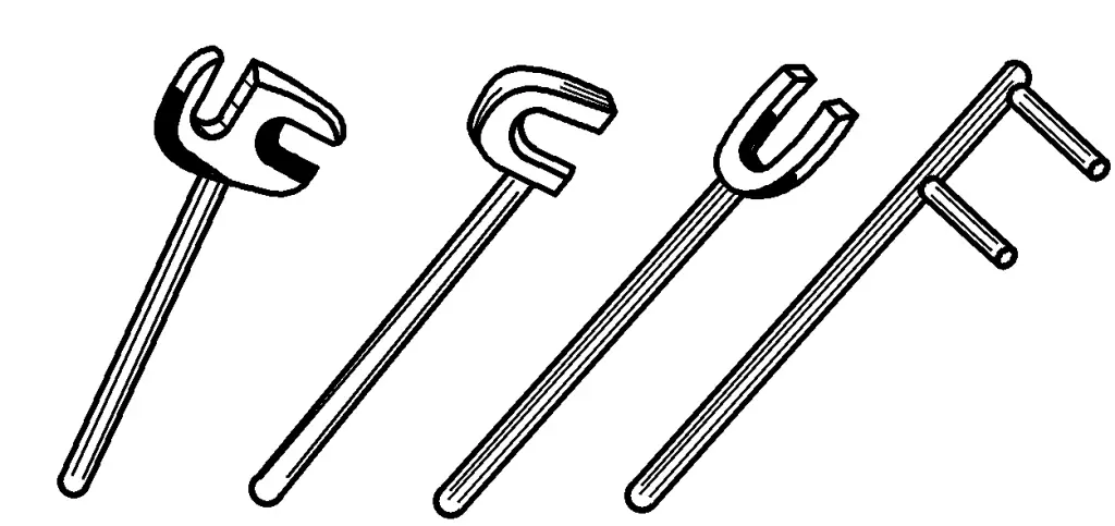Figura 5-43 Diversi morsetti a leva semplice comunemente utilizzati