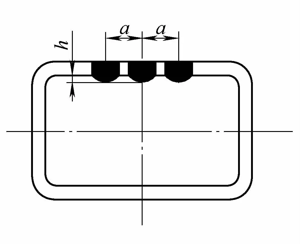 Figura 4-7 Dimensioni del cordone di saldatura nei tubi saldati di precisione