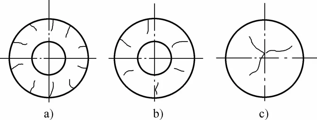 Abbildung 9-7 Radiale Risse in der Stanze