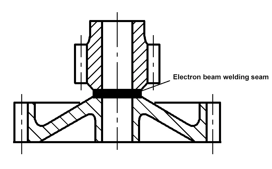 Figure 9-72 Contrôle de la déformation en utilisant le soudage par faisceau d'électrons sous vide sur les engrenages