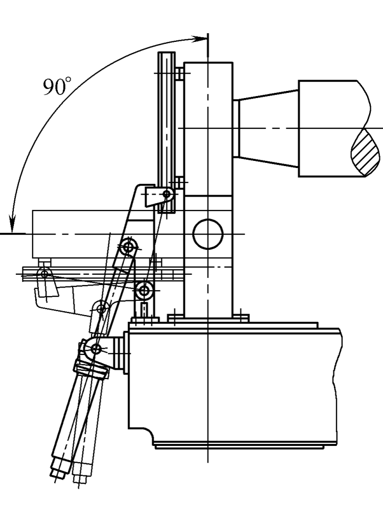 Figure 4 Mécanisme de basculement à commande hydraulique
