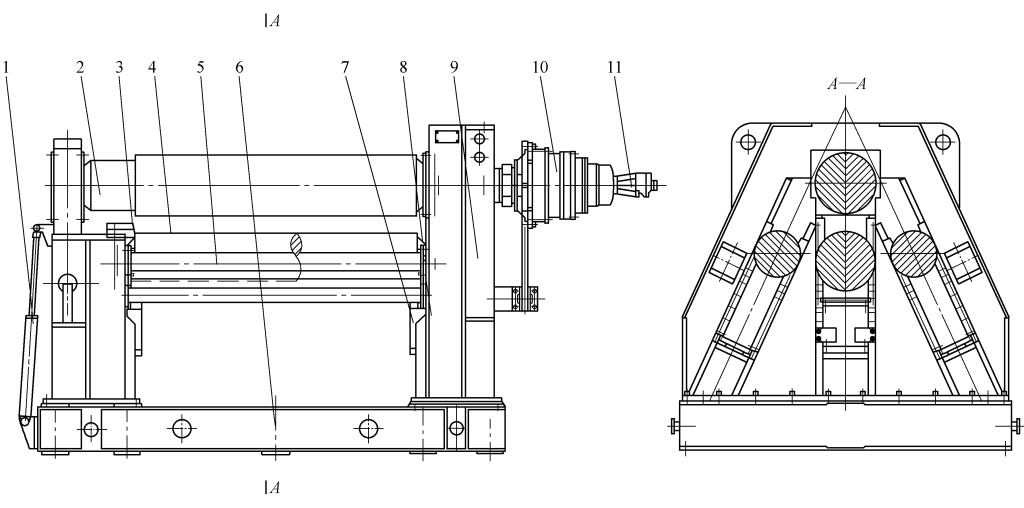 Figure 12 Four-roller plate bending machine