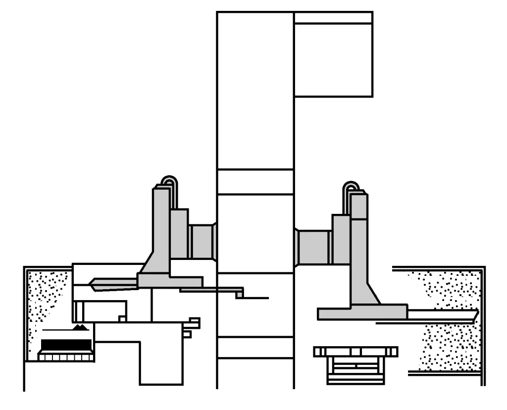 Figure 3 Loading and unloading manipulator installation method