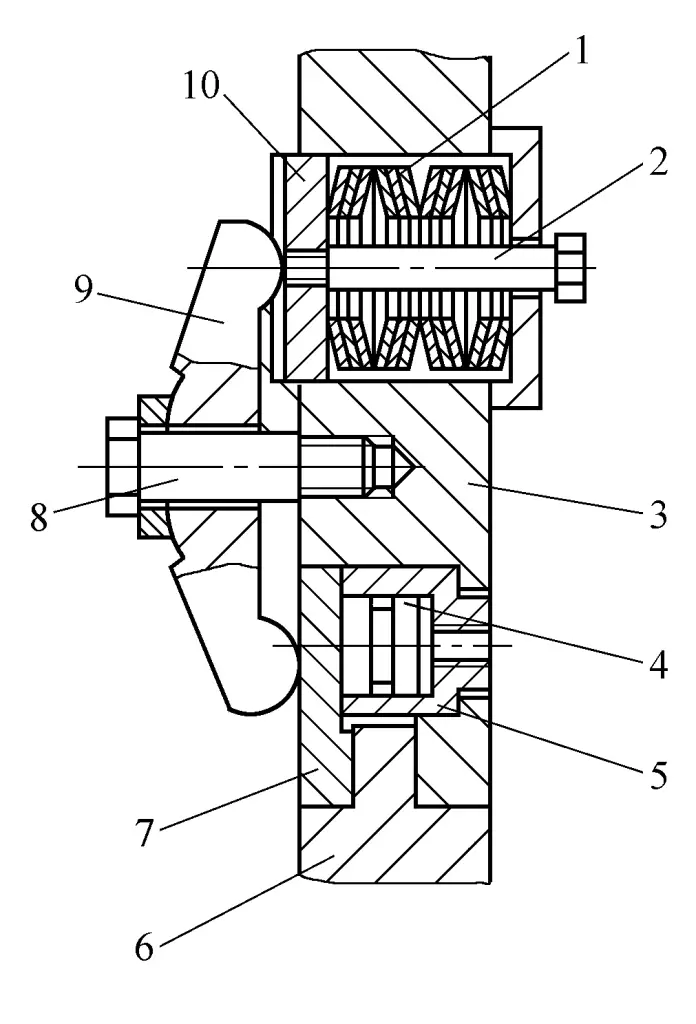 Figure 13 Mécanisme de serrage rapide du poinçon (I)
