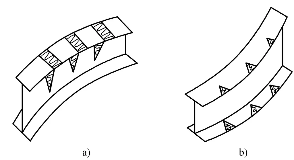 Figura 6-19 Correção da deformação por flexão de vigas em I soldadas
