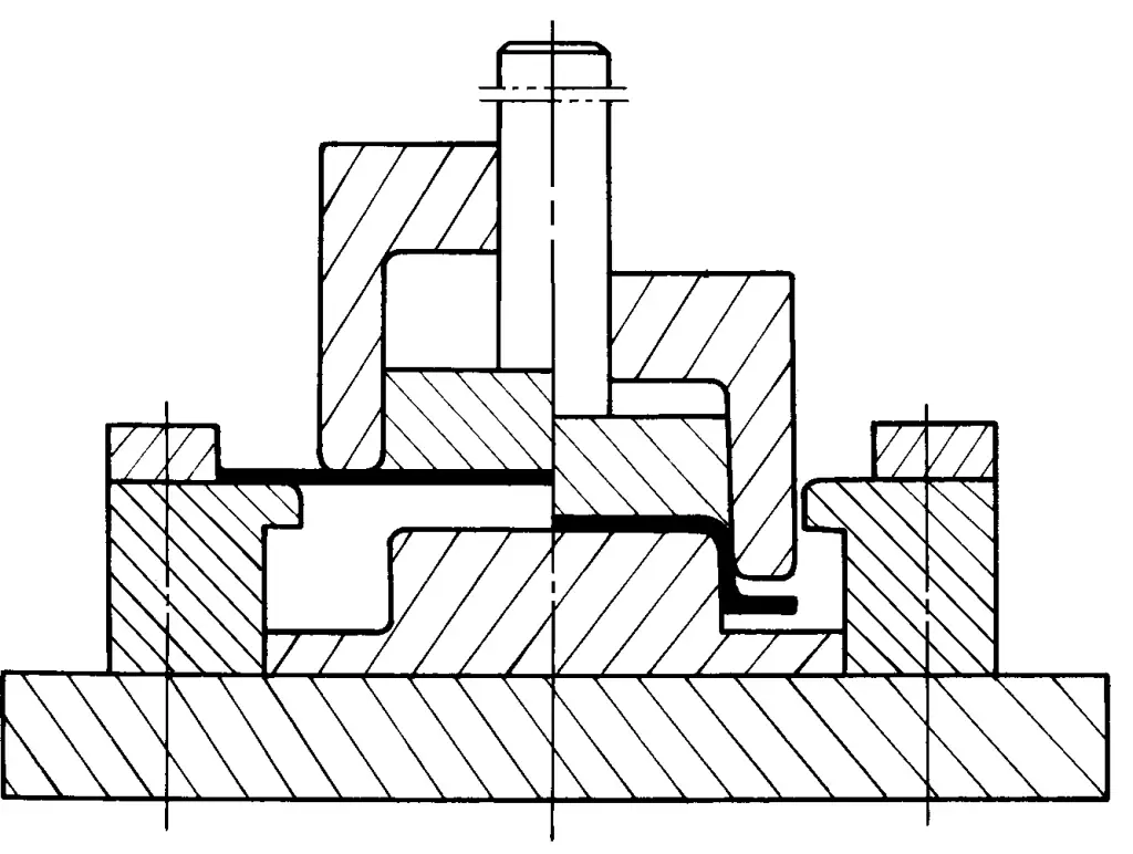 Figure 11 Trois aspects du processus de pliage à angles multiples