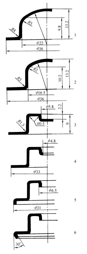 Процесс штамповки крышки вентиляционного отверстия, показанный на рисунке 12