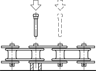 Figure 18 Pressing the Pin into a Straight Plate Chain for Engineering