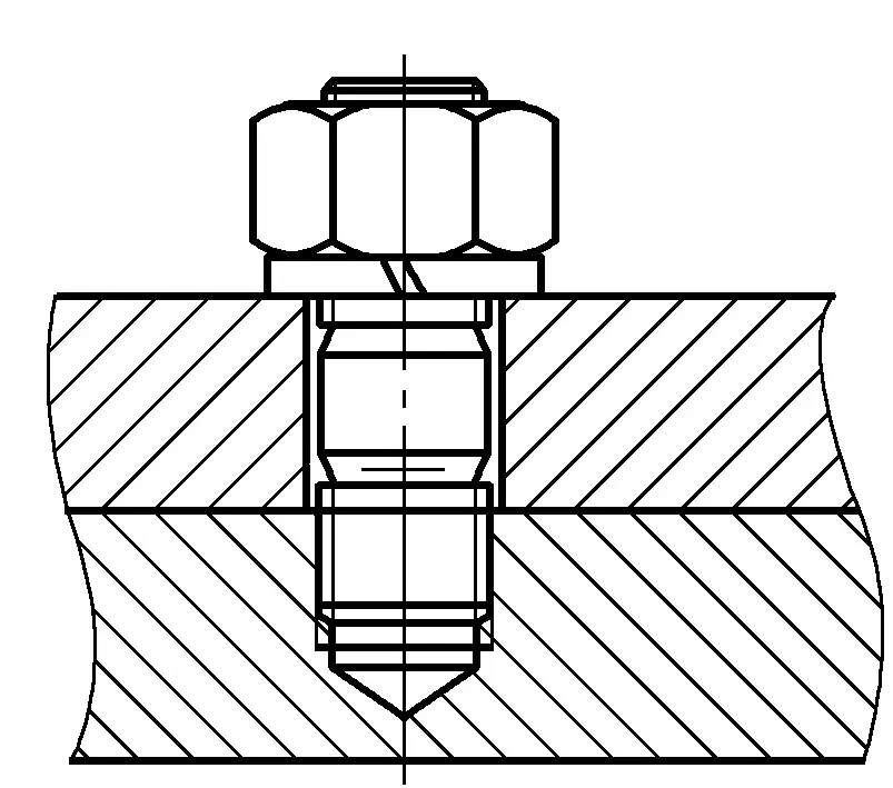 Figura 7-22 Conexión de espárrago doble