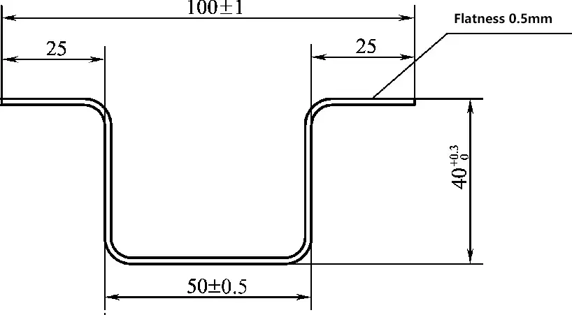 Figura 3-121: Schema di piegatura del montante laterale