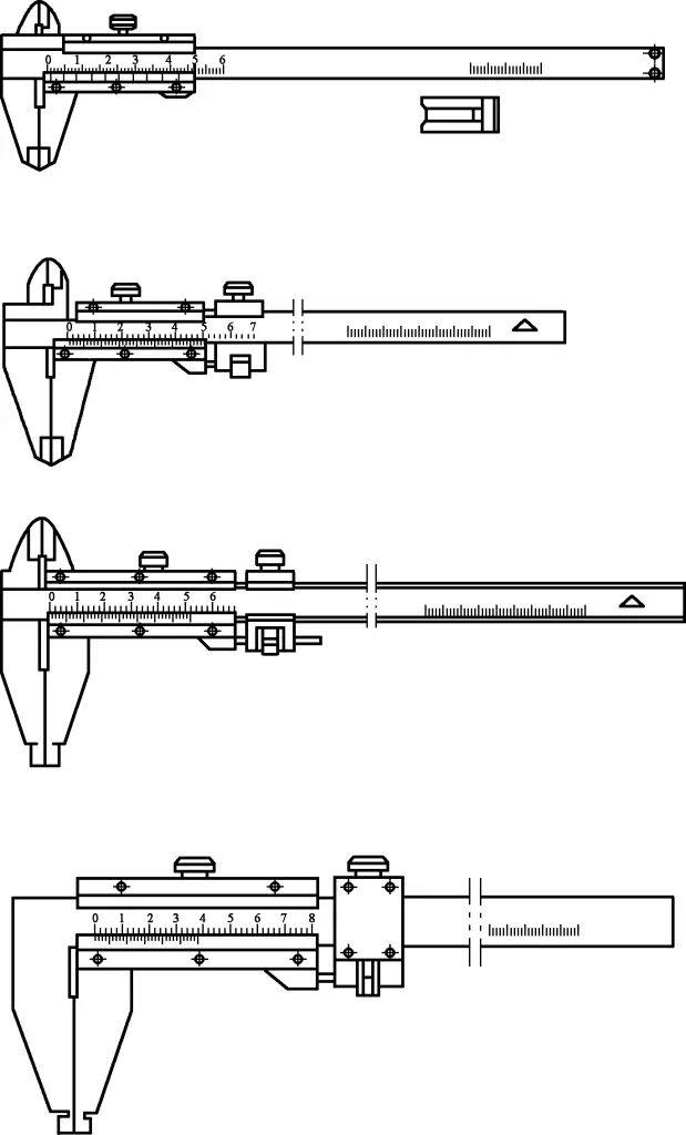 Figura 1 Calibres vernier comunes