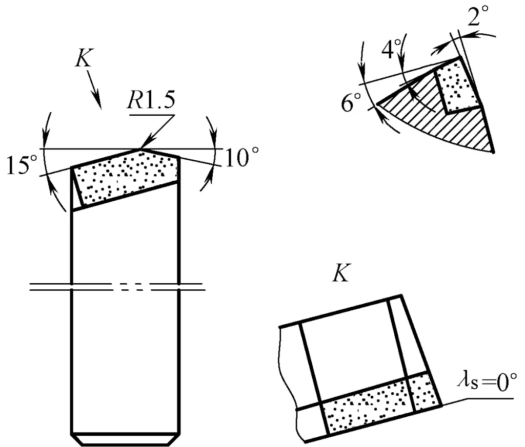 Figura 6 Herramienta de torneado para rodillos de fundición refrigerados