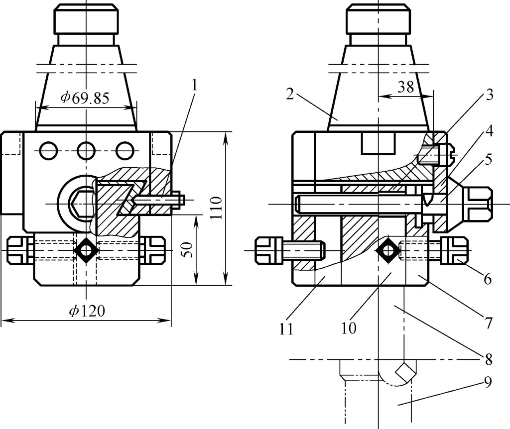 Figura 23 Puesta a punto del cabezal de taladrado 2