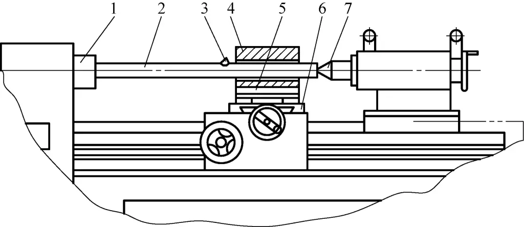 Figura 25 Pieza montada sobre carro compuesto para mandrinar