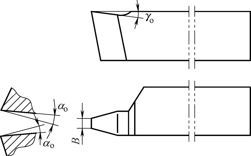 Figura 17 Herramienta de corte de roscas trapezoidales