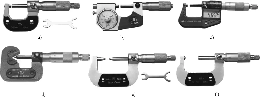 Figura 16 Tipos de micrómetros de exteriores