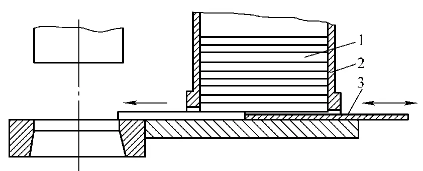 Figure 3 Schéma du principe de fonctionnement du dispositif d'alimentation à portillon