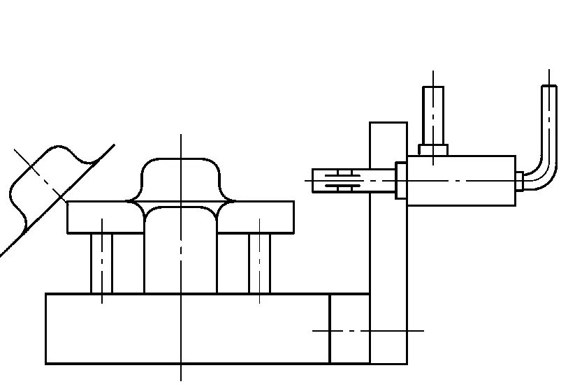 Figure 4 Schéma du dispositif de poussée du piston d'un cylindre d'air