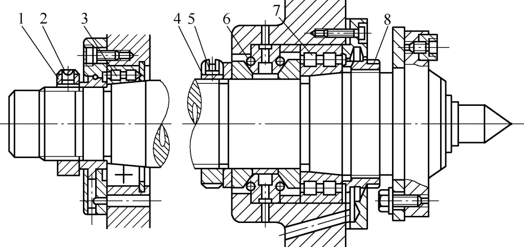 Figura 1 Componente del husillo del torno CA6140