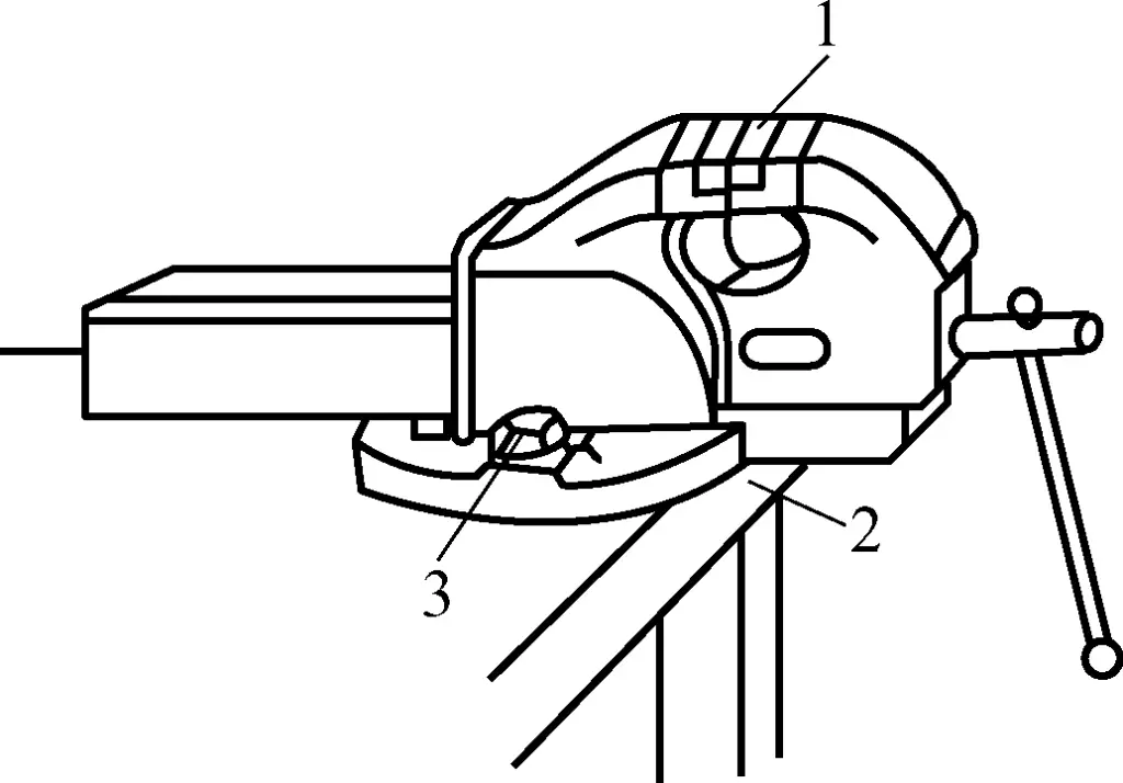 Figure 6 Installation position of bench vise