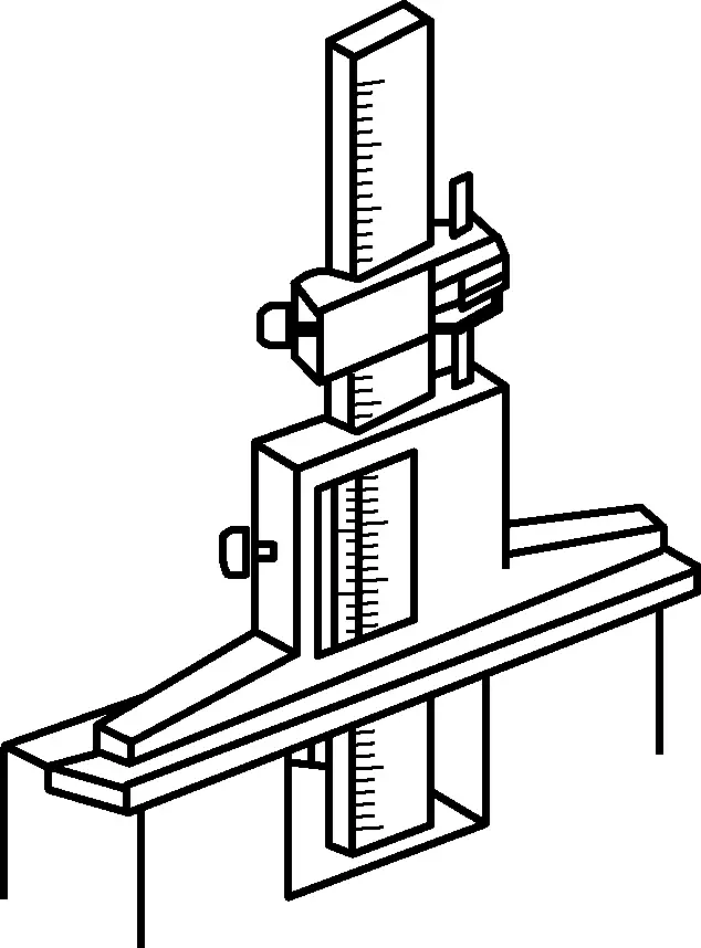 Figure 14 Exemple d'application d'une jauge de profondeur à vernier