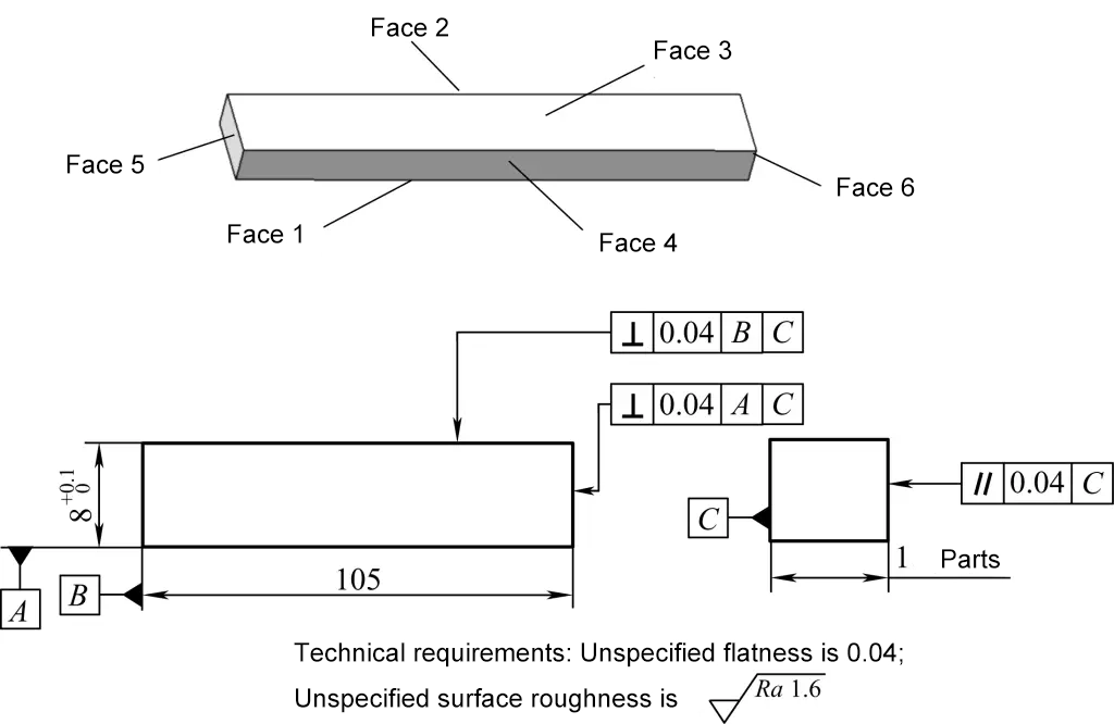 Figure 8 Rectangular prism dimensions for filing