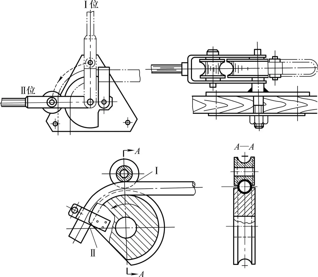 Figura 42 Etapas del proceso de curvado de tubos