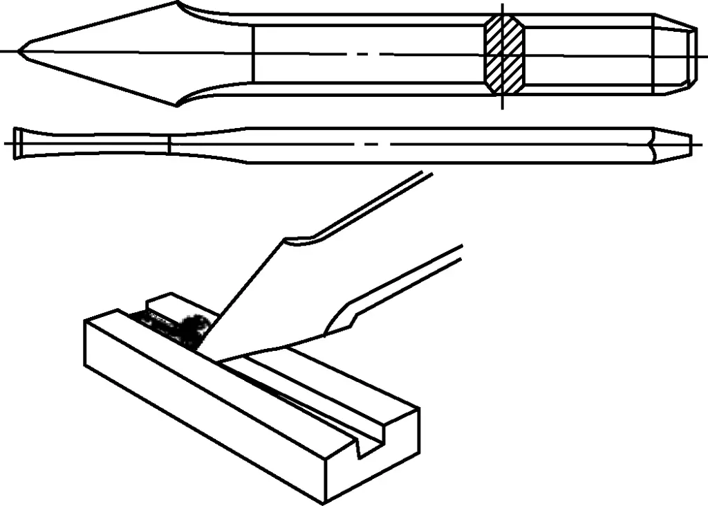 Figure 2 Ciselage de rainures et de rainures de clavetage