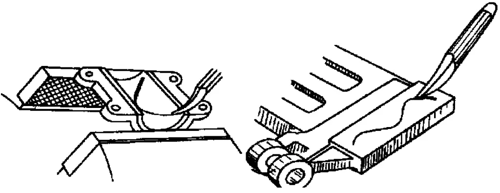 Figure 4 Ciselage des rainures d'huile