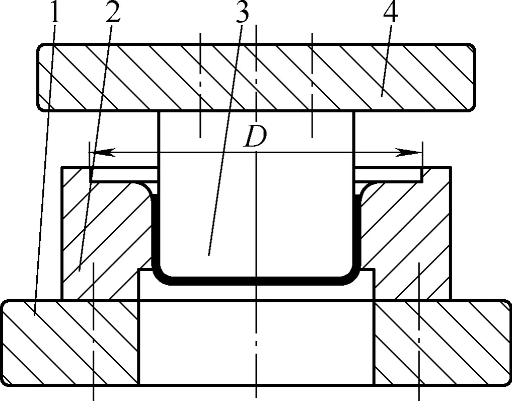 Figure 2 Structure of a drawing die without a blank holder