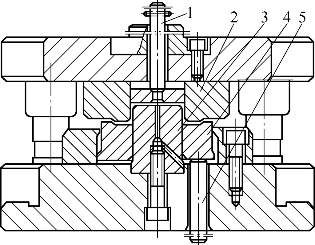 Figure 3 Drawing die with blank holder