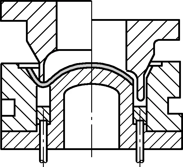 Figure 7 Hemispherical part drawing mold III