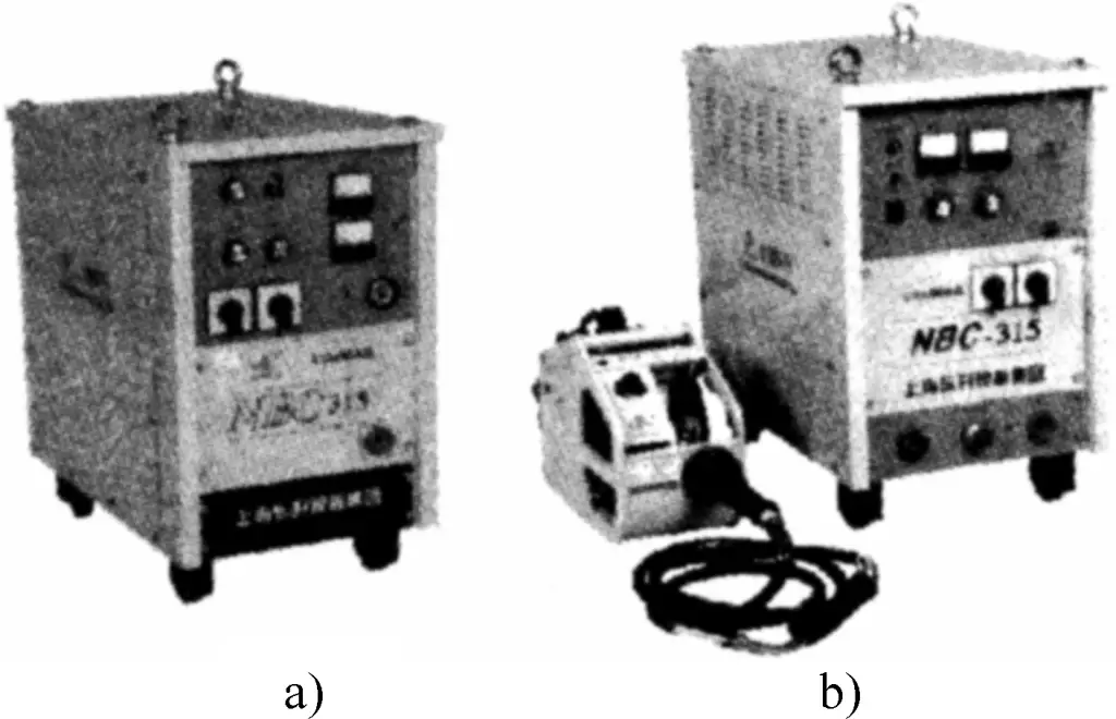Figura 28 Aspecto de las máquinas de soldadura con gas protector de CO2 de la serie NBC
