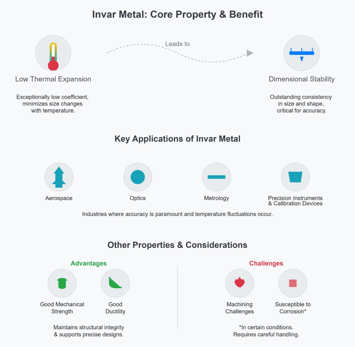 Propiedades, ventajas y aplicaciones del metal de invar