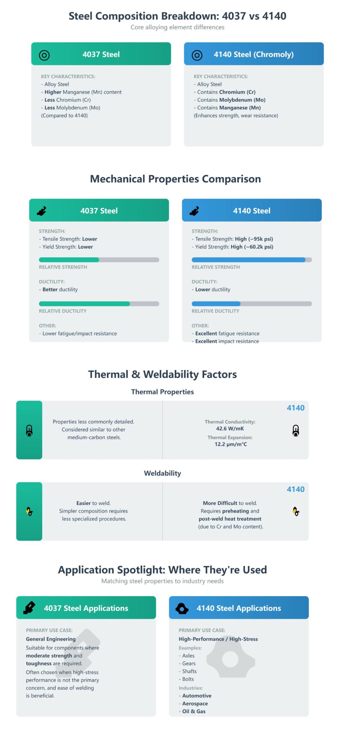 4037 Steel vs 4140 Steel A Comprehensive Comparison