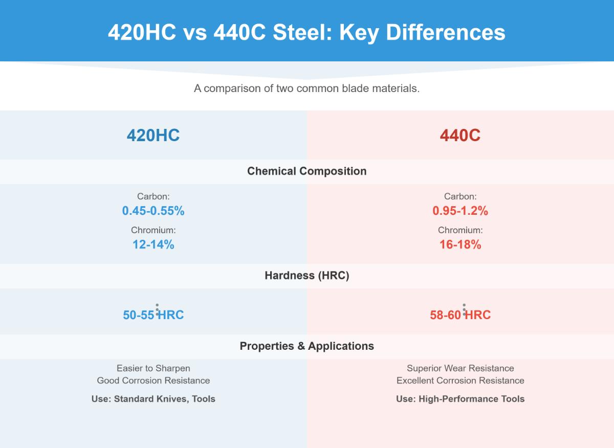 420HC Steel vs 440C Steel Unveiling the Key Differences
