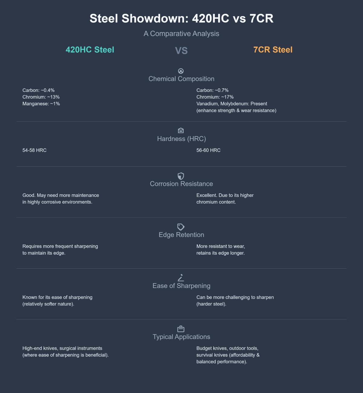 420HC Steel vs 7CR Steel What's the Difference