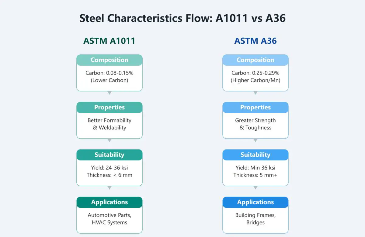 ASTM A1011 vs A36 ¿Cuál es la diferencia?