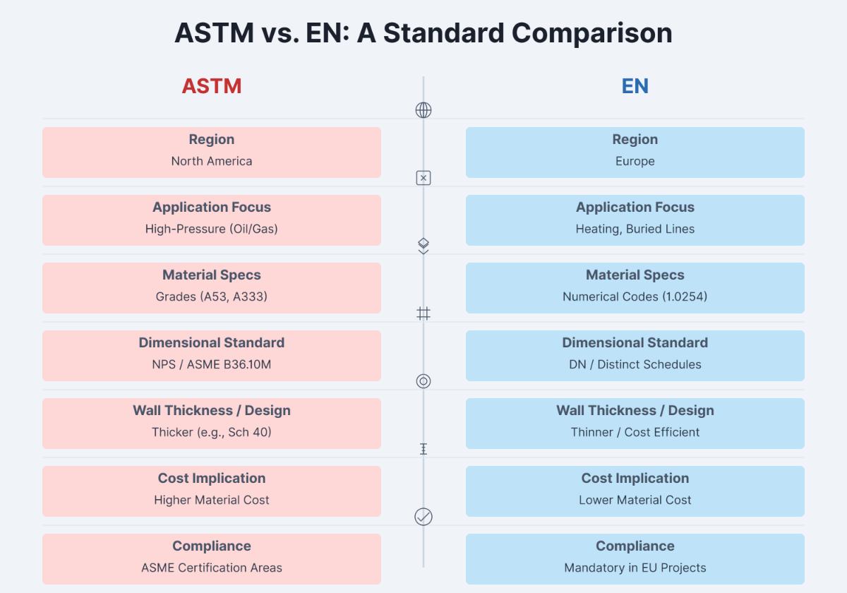 ASTM vs EN Pipe Specifications A Comprehensive Comparison