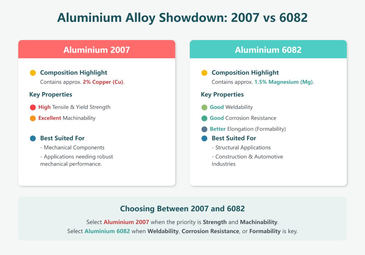 Alluminio 2007 vs 6082 Qual è la lega migliore per le vostre esigenze?