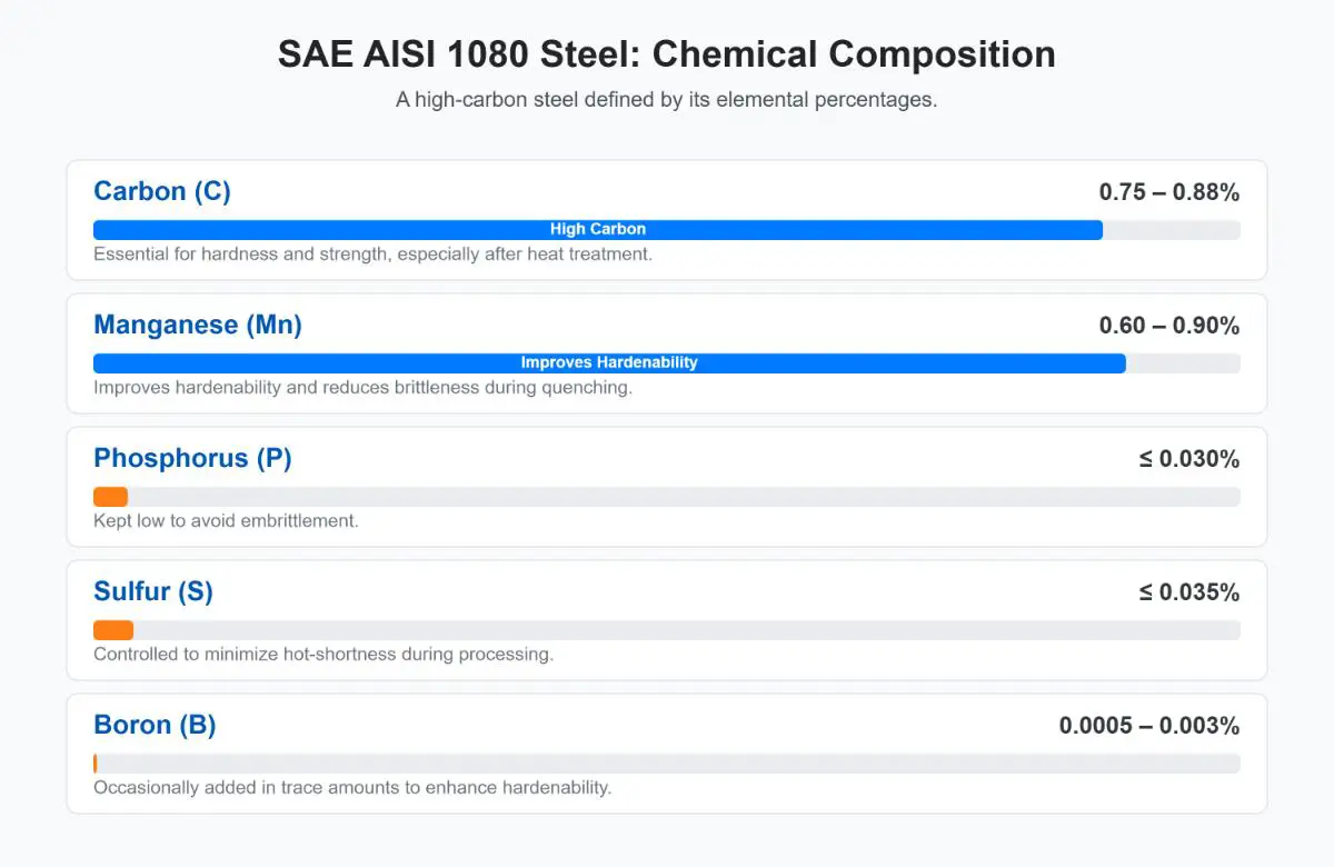 Comprehensive Guide to SAE AISI 1080 Steel Composition, Properties, and Uses