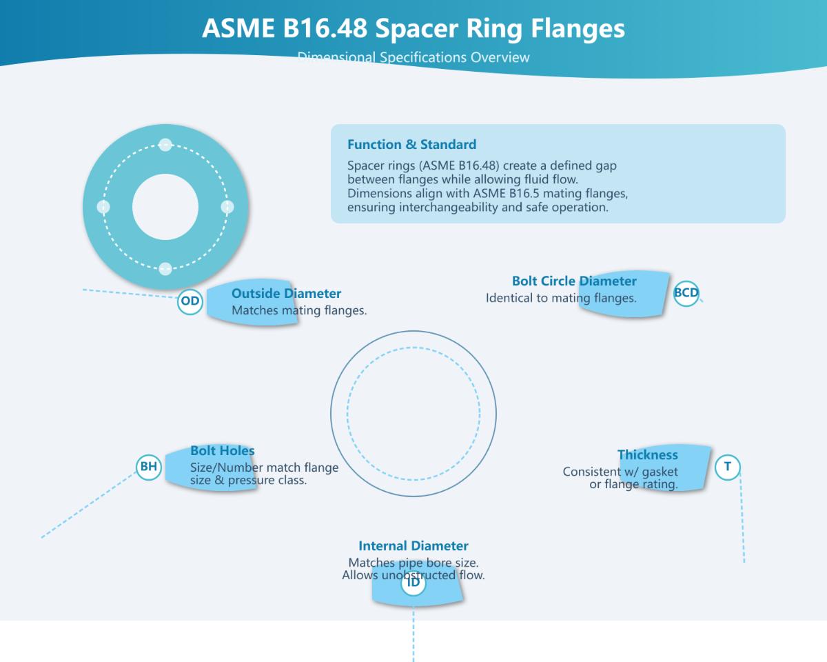 Guía completa de bridas de anillo espaciador Dimensiones, tipos y usos