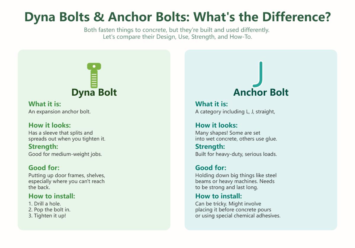 Dyna Bolt vs Anchor Bolt What's the Difference