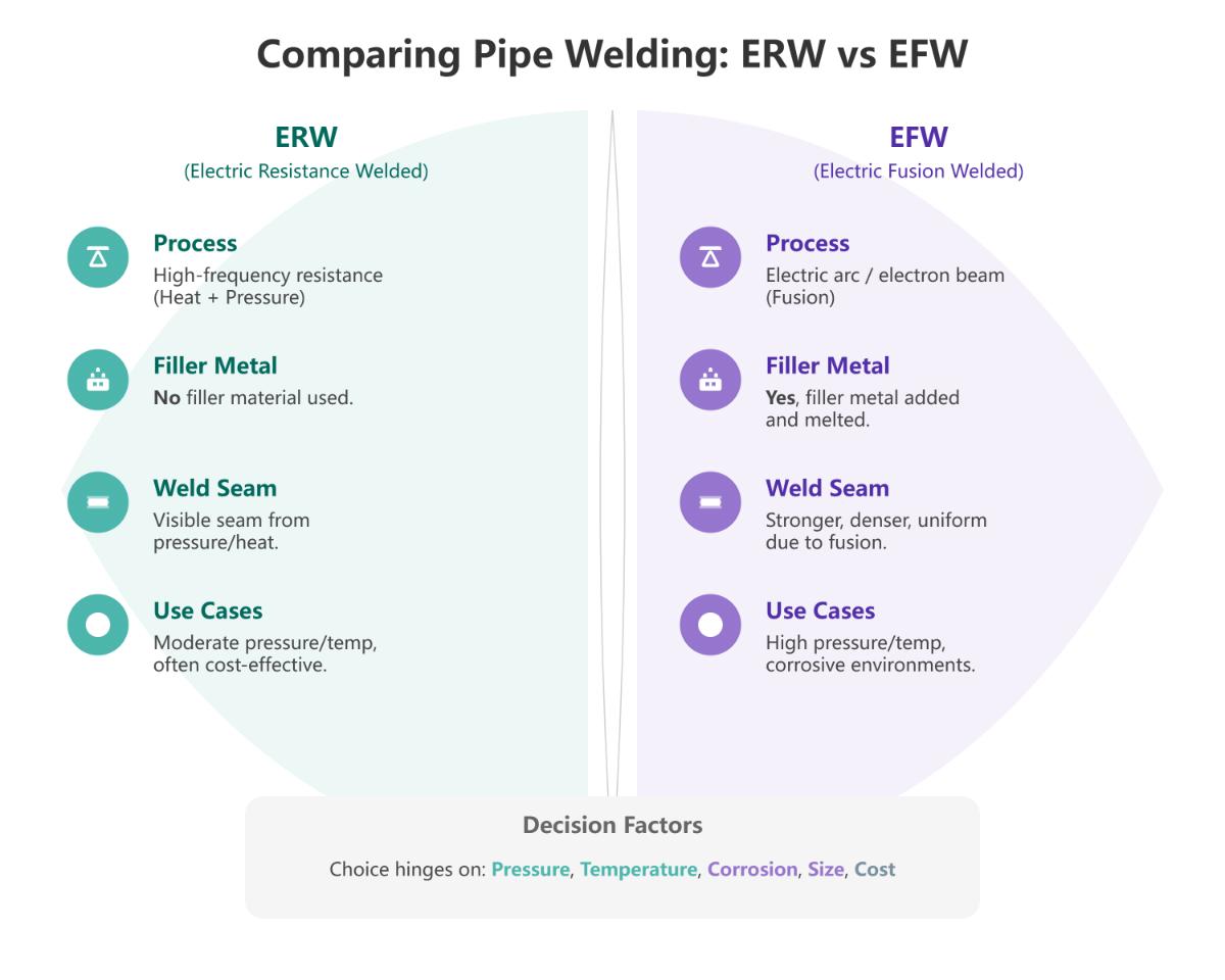 ERW Pipe vs EFW Pipe What’s the Difference