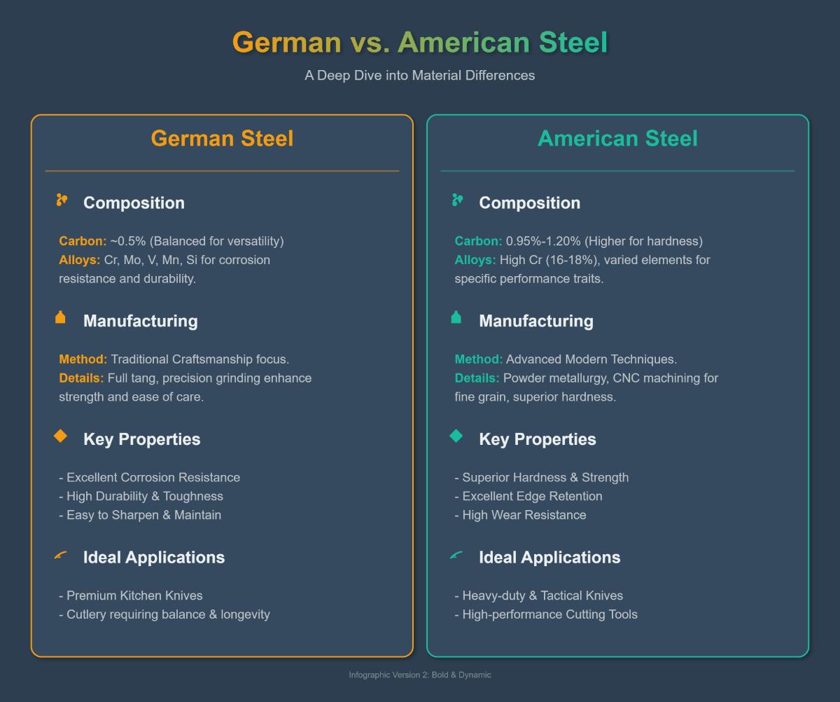 Deutscher Stahl vs. Amerikanischer Stahl - Was ist der Unterschied?